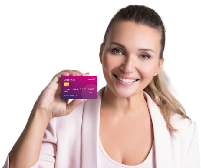 Mujer usando tarjeta de crédito